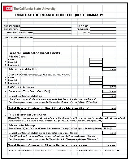 3 Construction Change Order Templates Free Word And Pdf