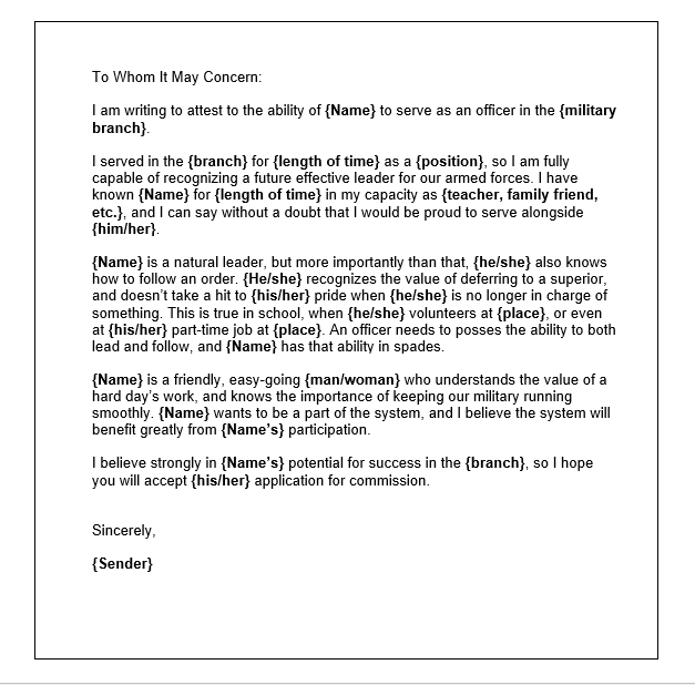 Sample Letter Of Character from www.sampleformats.org