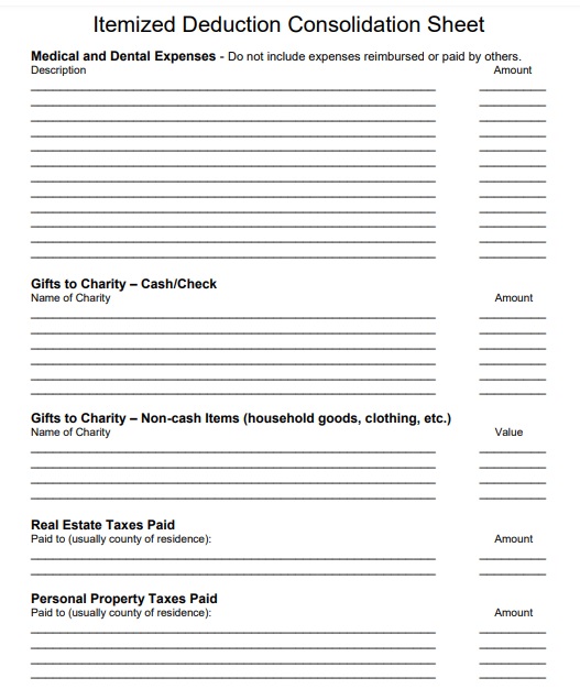 Itemized Deduction Templates 8 Printable Word PDF Formats Itemized Deduction Templates 8 Printable Word PDF Formats