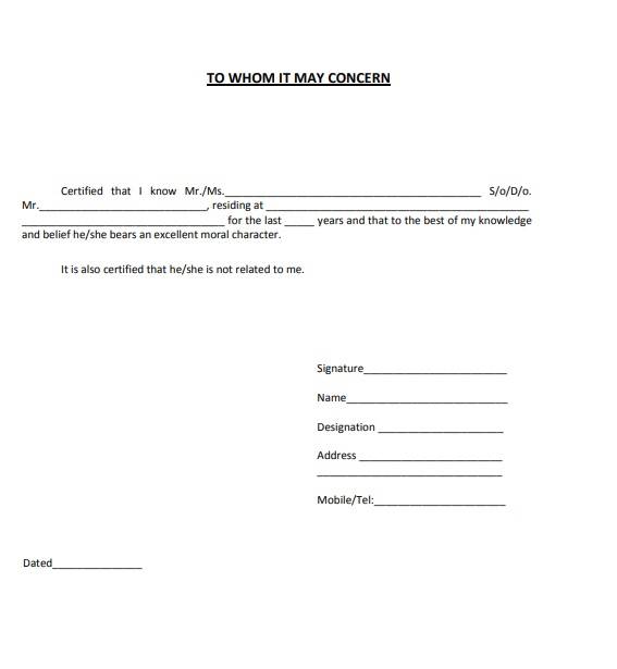 unmarried certificate format for indian army pdf