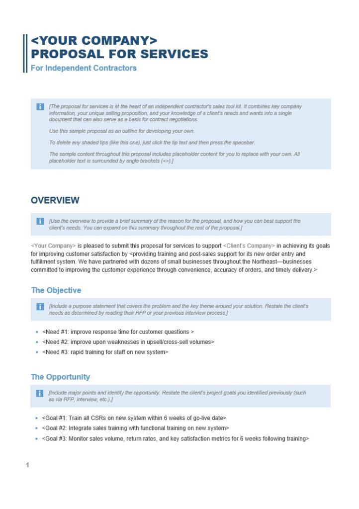 Blank Business Proposal Template