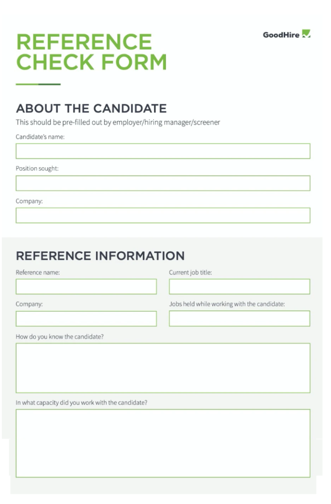 Reply Reference Check Reference Check Form | Free Sample Formats