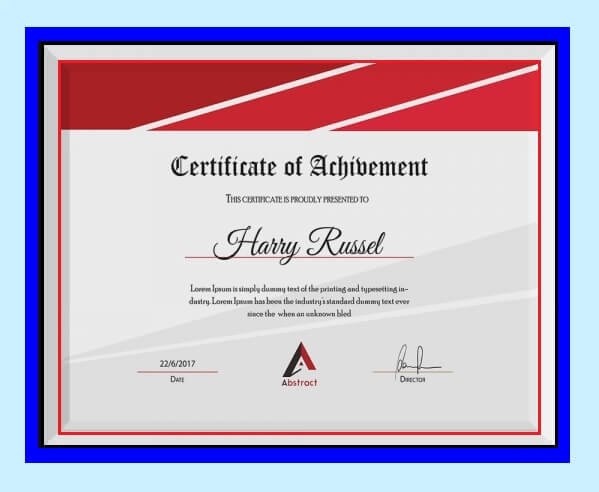 Certif – achieve | Sample Formats
