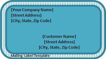 Mailing label template