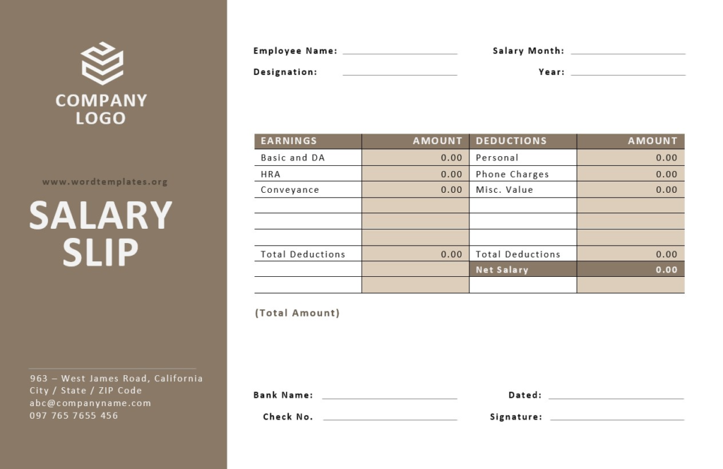 Salary Slip Sample