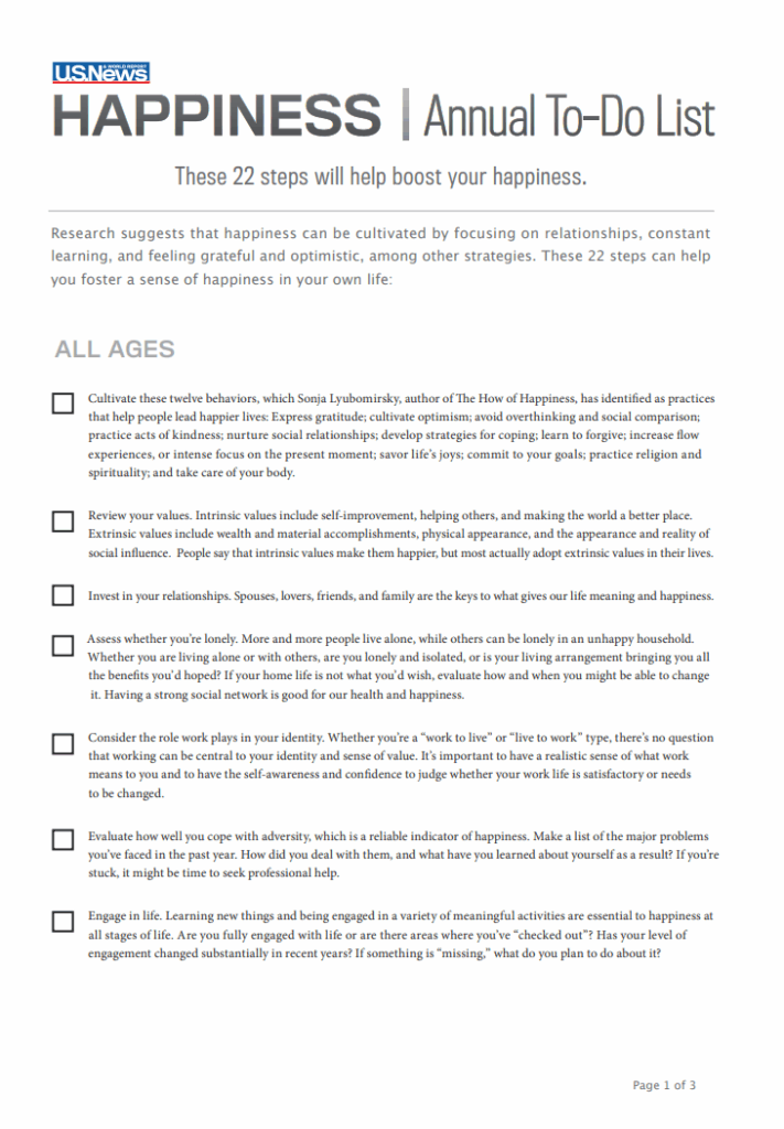 Yearly To Do List Template