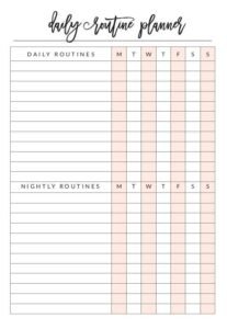 Daily Routine Tomorrow Template Sample Daily Routine Planner Template | Free Sample Formats
