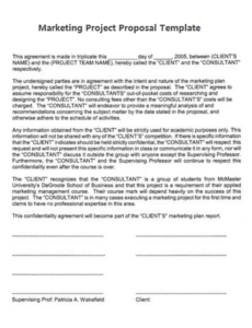 Marketing Project Proposal Template | Free Sample Formats