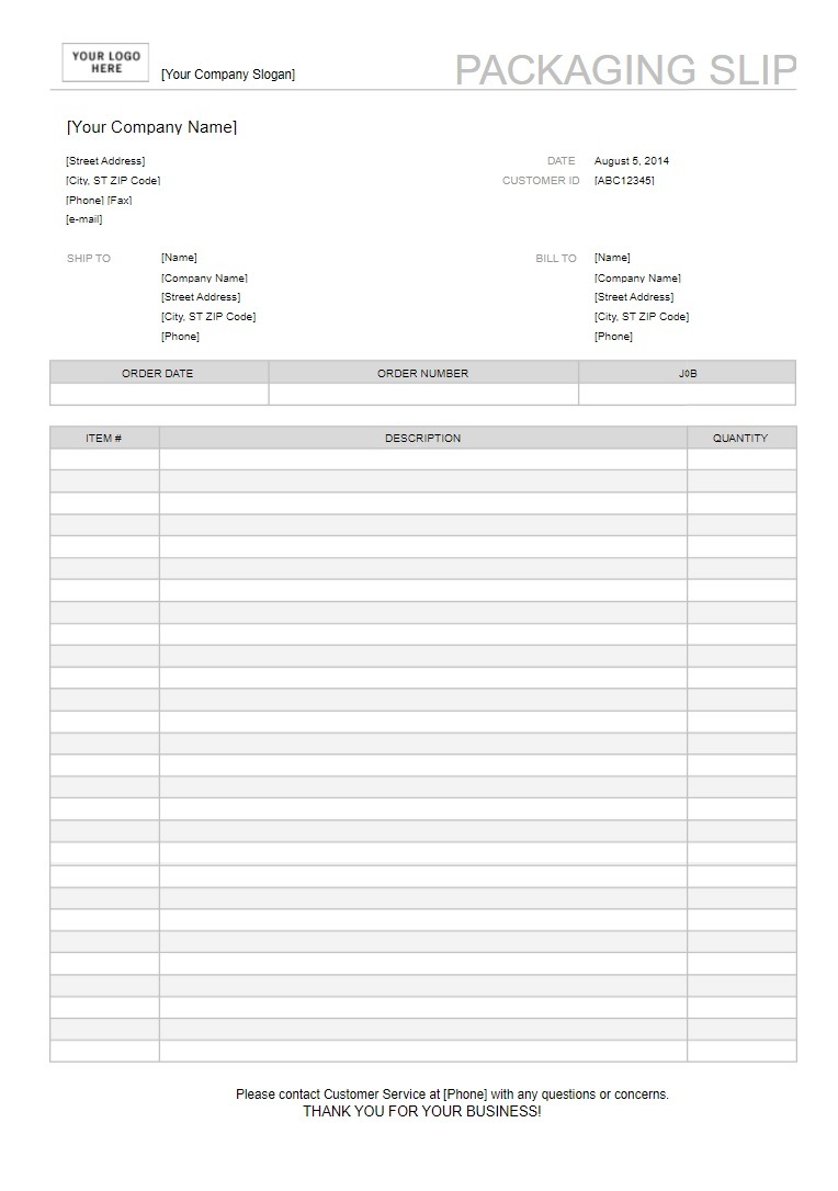 Packing Slip Templates | 11+ Free Word, Excel & PDF Formats, Samples ...
