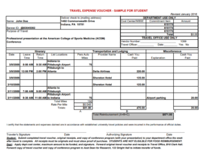 Travel Expense Voucher Format | Free Sample Formats